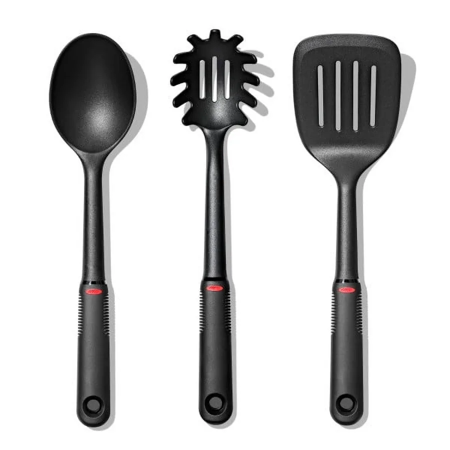 SoftWorks 3-Piece Nylon Utensil Set, Black Spoon, Spaghetti Server and Slotted Turner
SoftWorks 3-Piece Nylon Utensil Set, Black Spoon, Spaghetti Server and Slotted Turner