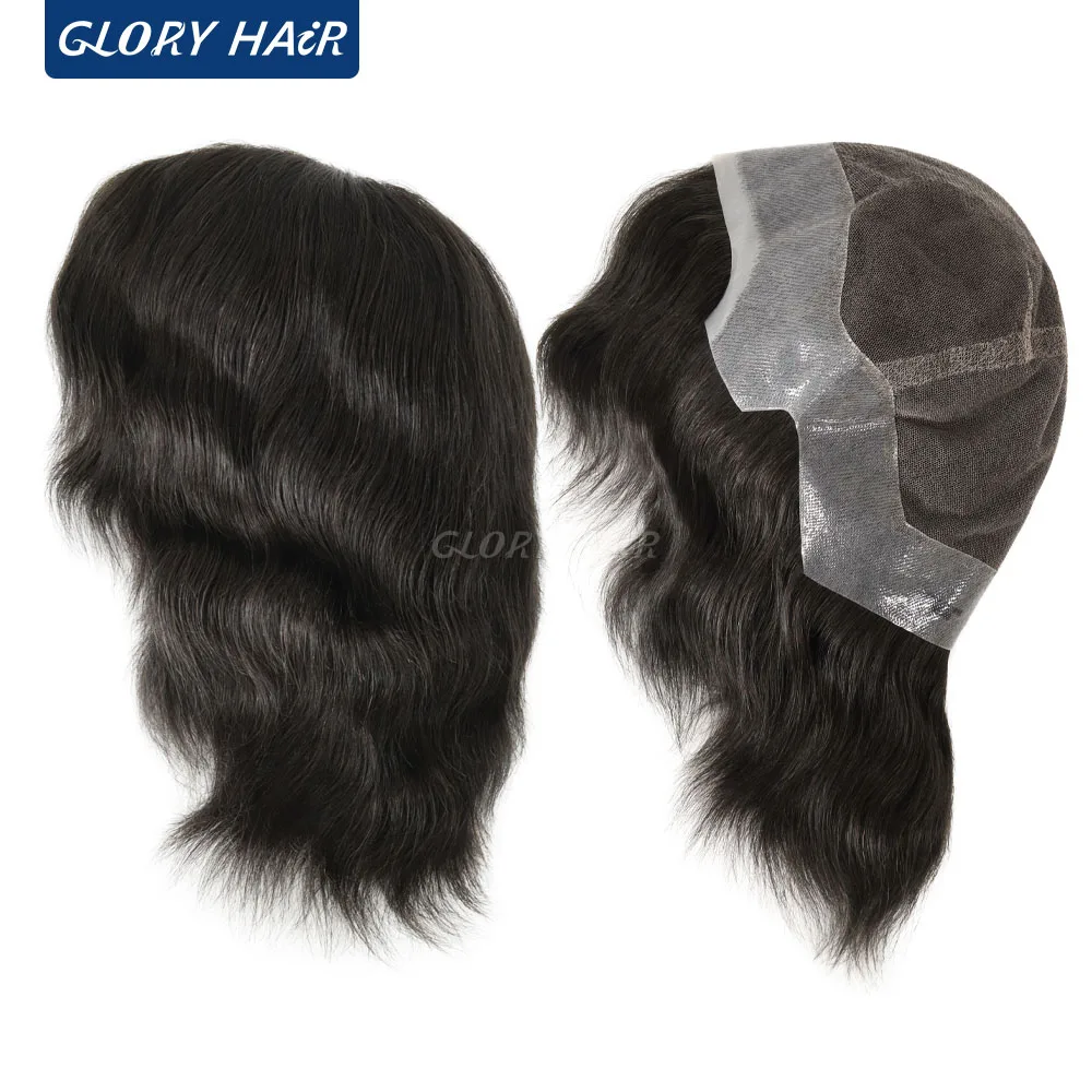 FW63 6 Inches Straight Indian Human Hair Men Toupee Lace & PU Full Head Wig 130% Density Straight Male Hair Prosthesis
FW63 6 Inches Straight Indian Human Hair Men Toupee Lace & PU Full Head Wig 130% Density Straight Male Hair Prosthesis