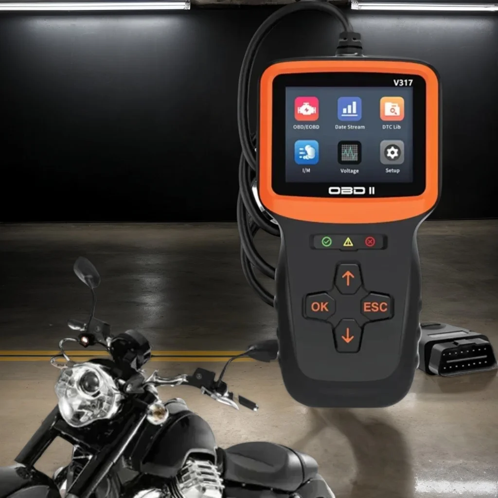 Motorcycle-Car OBDII V317 Scanner - 10,000 DTC Library & Real-Time Data for 1996-2024 Vehicles
Motorcycle-Car OBDII V317 Scanner - 10,000 DTC Library & Real-Time Data for 1996-2024 Vehicles