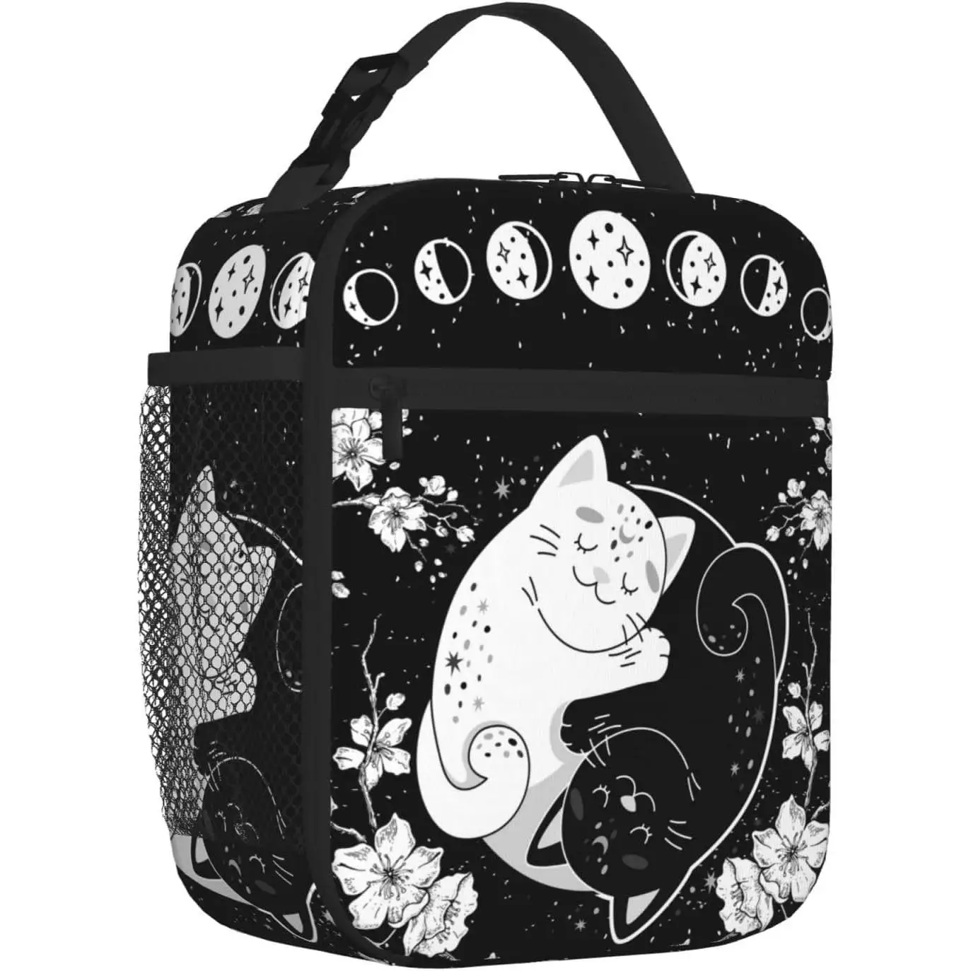 Герметичная сумка для обеда с фазами кошки и луны, большая вместительная коробка для завтрака, изолированная многоразовая сумка-тоут для обеда, контейнер для обеда-холодильника
Герметичная сумка для обеда с фазами кошки и луны, большая вместительная коробка для завтрака, изолированная многоразовая сумка-тоут для обеда, контейнер для обеда-холодильника