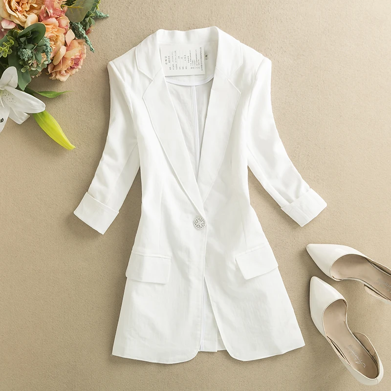 Slim Fit Korean Sle Women's Jaet Thin Medium Length Spring Summer New One Button Seven Sve Small Western Clothes
Slim Fit Korean Sle Women's Jaet Thin Medium Length Spring Summer New One Button Seven Sve Small Western Clothes