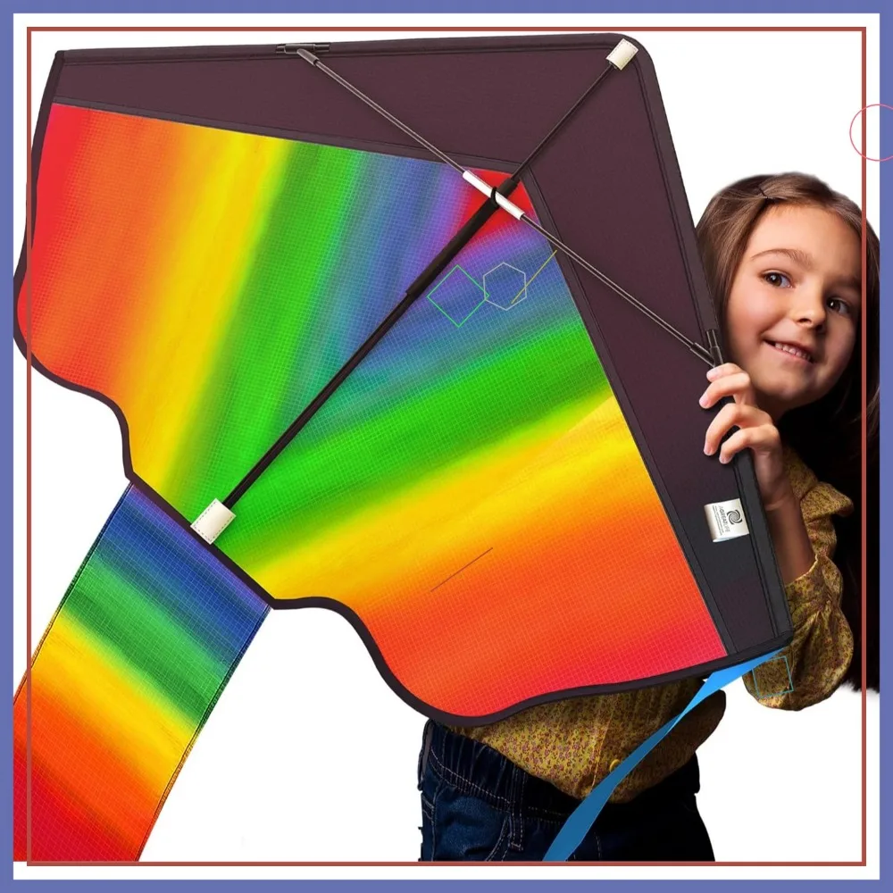 42" Rainbow Kite for Kids & Adults - Easy to Fly, 164ft String & eBook Included
42" Rainbow Kite for Kids & Adults - Easy to Fly, 164ft String & eBook Included