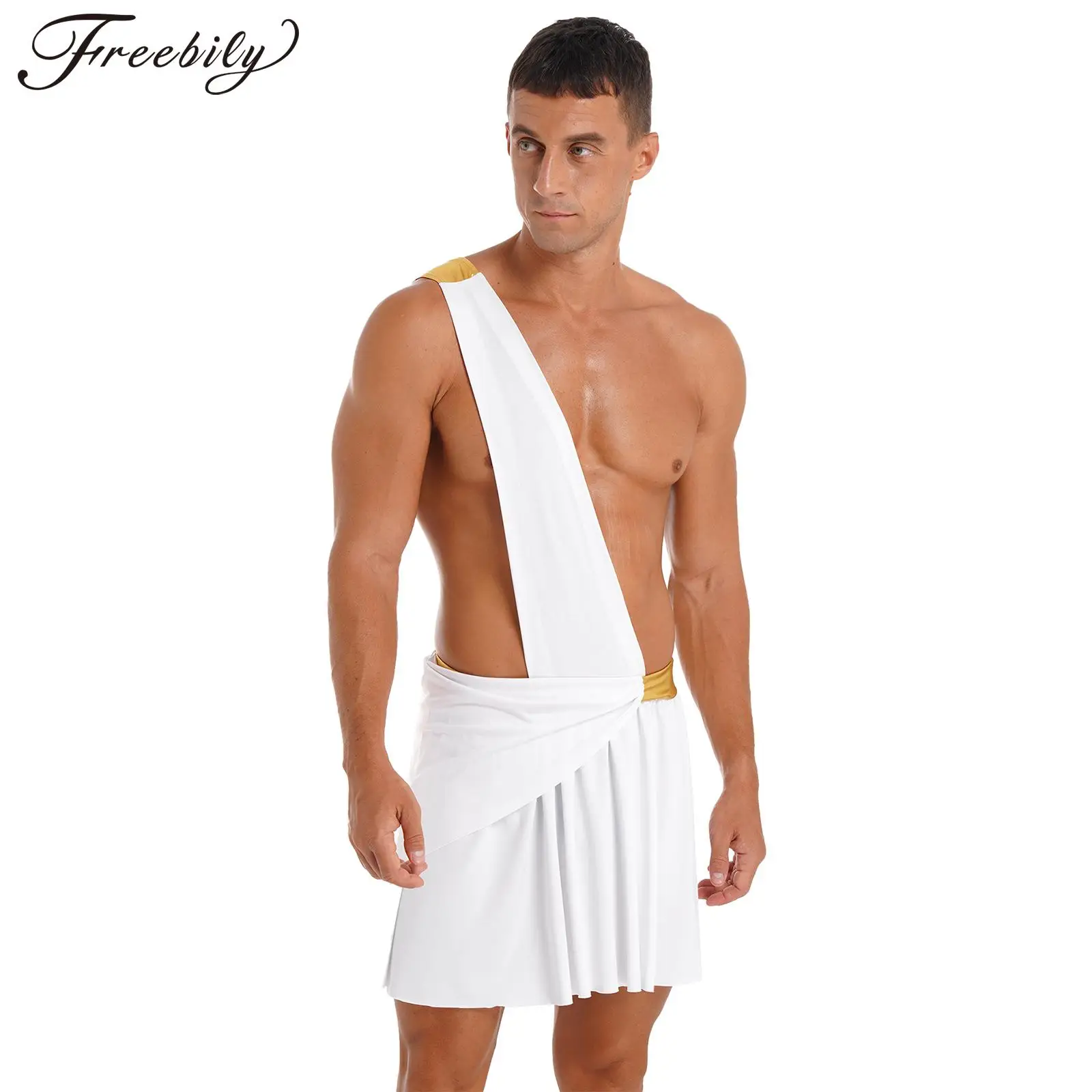 Мужчины Древний Греческий Римский Тога Хэллоуин Бог Зевс Мифология Король Древние Египтяне Косплей Костюм Юбка с рюшами на одно плечо
Мужчины Древний Греческий Римский Тога Хэллоуин Бог Зевс Мифология Король Древние Египтяне Косплей Костюм Юбка с рюшами на одно плечо