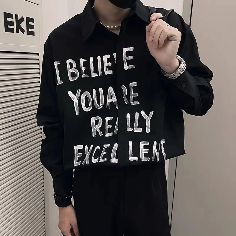 Повседневная рубашка с длинными рукавами, новое модное мужское весенне-осеннее красивое верхнее пальто с буквенным принтом
Повседневная рубашка с длинными рукавами, новое модное мужское весенне-осеннее красивое верхнее пальто с буквенным принтом