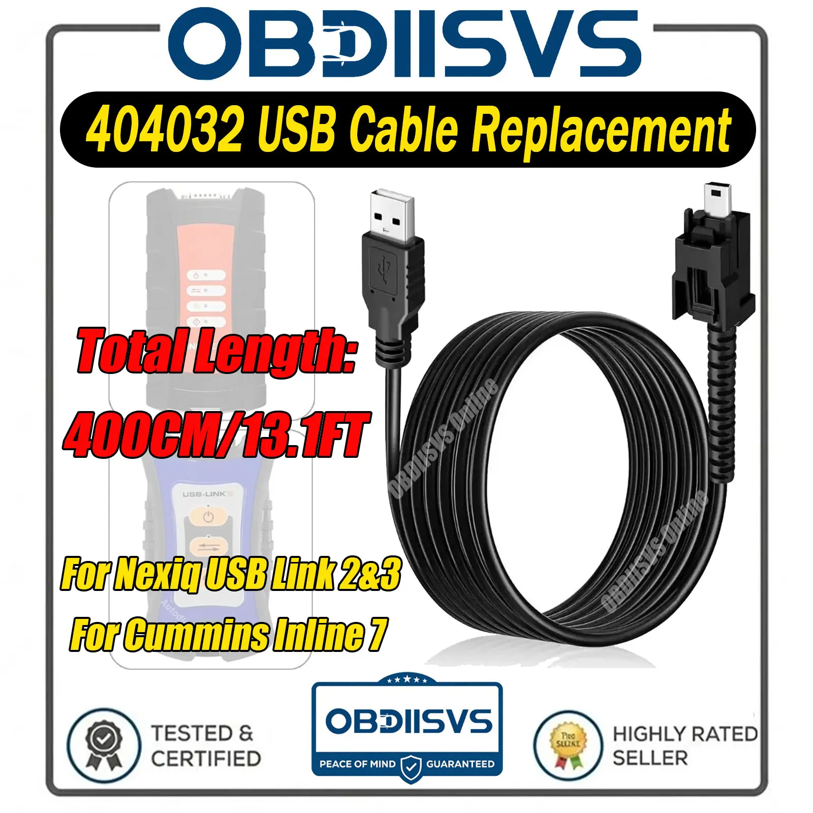 USB Replacement Cable for Nexiq USB Link 2 3 Locking USB Connect for Cummins Inline 7 with Standard USB Port 404032 USB Cable
USB Replacement Cable for Nexiq USB Link 2 3 Locking USB Connect for Cummins Inline 7 with Standard USB Port 404032 USB Cable