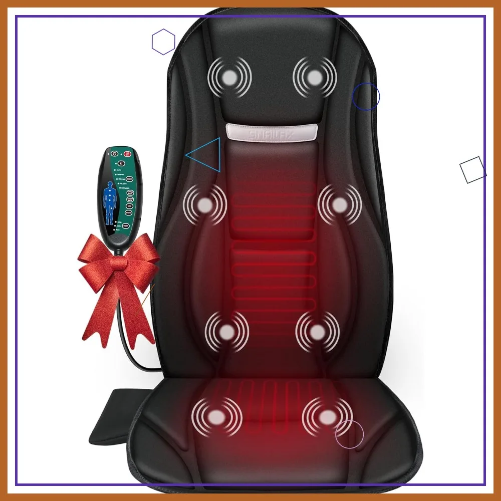 Vibrating Back Massager with Heat, 8 Motors & 5 Modes, Seat Cushion for Office Chair, Pain Relief Gift
Vibrating Back Massager with Heat, 8 Motors & 5 Modes, Seat Cushion for Office Chair, Pain Relief Gift