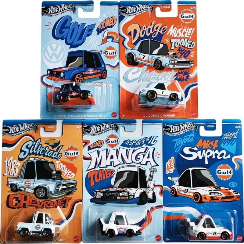 Mattel Noppo Gulf Racing, литая под давлением модель автомобиля, масштаб 1:64, Toyota Supra 1983, Chevrolet Silverado, коллекционные игрушки для детей
Mattel Noppo Gulf Racing, литая под давлением модель автомобиля, масштаб 1:64, Toyota Supra 1983, Chevrolet Silverado, коллекционные игрушки для детей