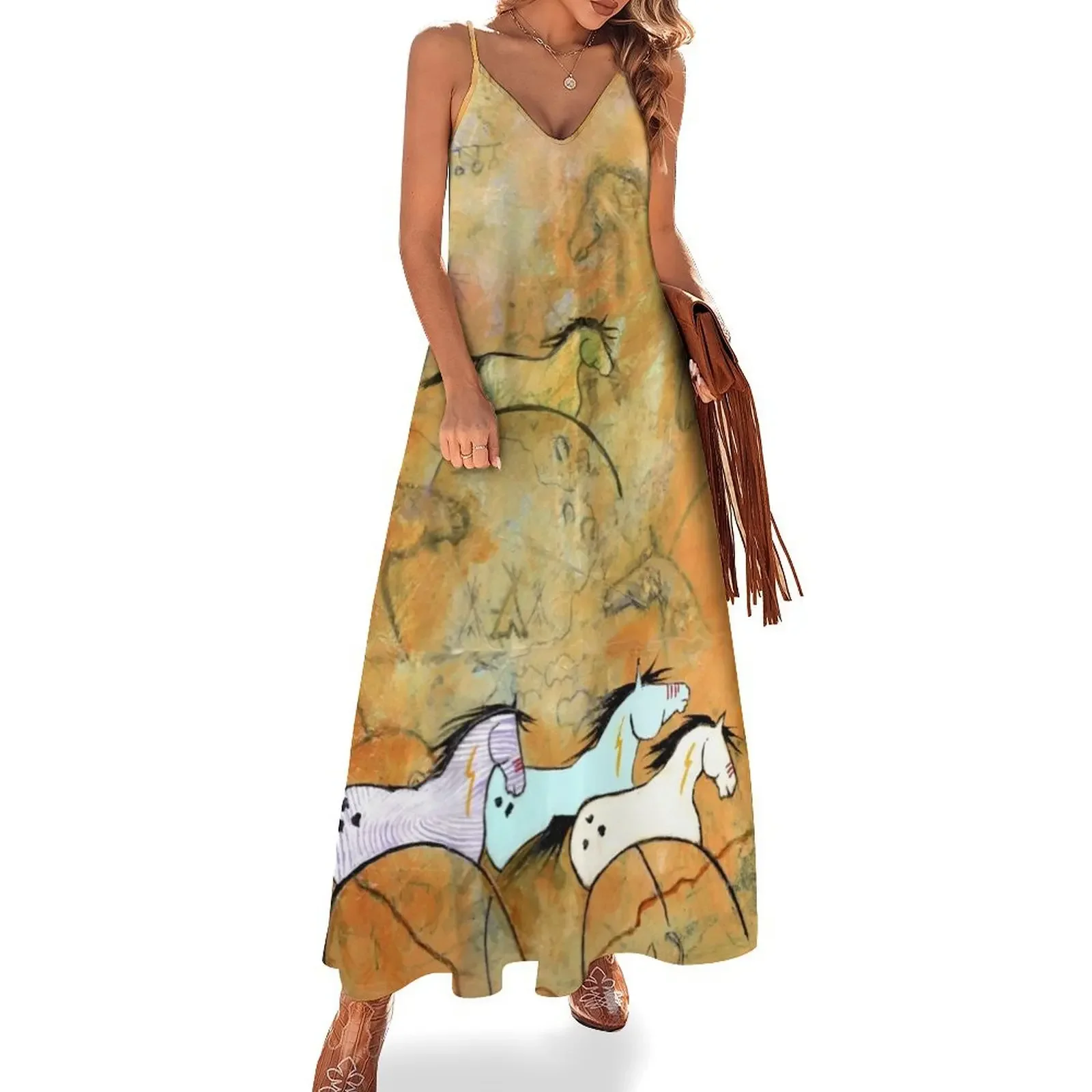 Horses of the Plains, Southwest art Sleeveless Dress Summer women's clothing dresses for womens 2025 Dress
Horses of the Plains, Southwest art Sleeveless Dress Summer women's clothing dresses for womens 2025 Dress