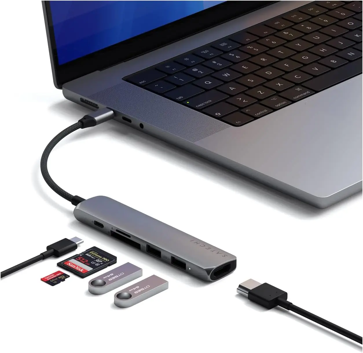 6-in-1 USB-C Hub with 4K HDMI, 100W PD Charging, Dual USB-A Ports & Card Readers for Laptops
6-in-1 USB-C Hub with 4K HDMI, 100W PD Charging, Dual USB-A Ports & Card Readers for Laptops