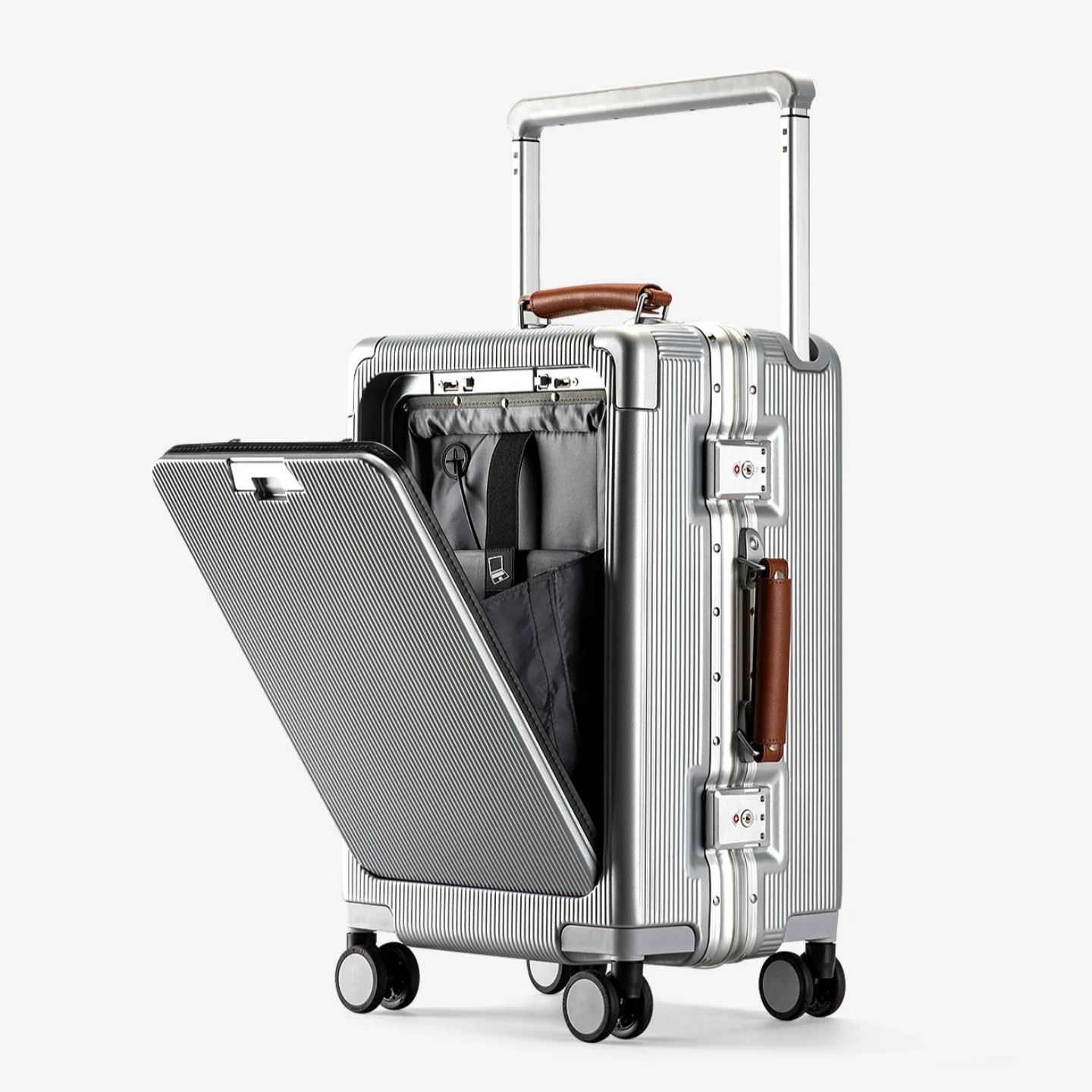 Suitcase Front Opening Bag PC Material Hard Shell Rolling Luggage Aluminum Alloy Frame TSA Lock Wide Trolley Case Spinner Wheels
Suitcase Front Opening Bag PC Material Hard Shell Rolling Luggage Aluminum Alloy Frame TSA Lock Wide Trolley Case Spinner Wheels