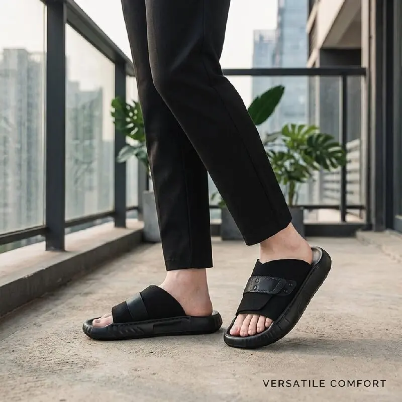 Summer Men Fashionable Slippers Black Brown Anti-slip Light-soled Comfortable High-quality Beach Slippers 38-45 Men Slippers
Summer Men Fashionable Slippers Black Brown Anti-slip Light-soled Comfortable High-quality Beach Slippers 38-45 Men Slippers