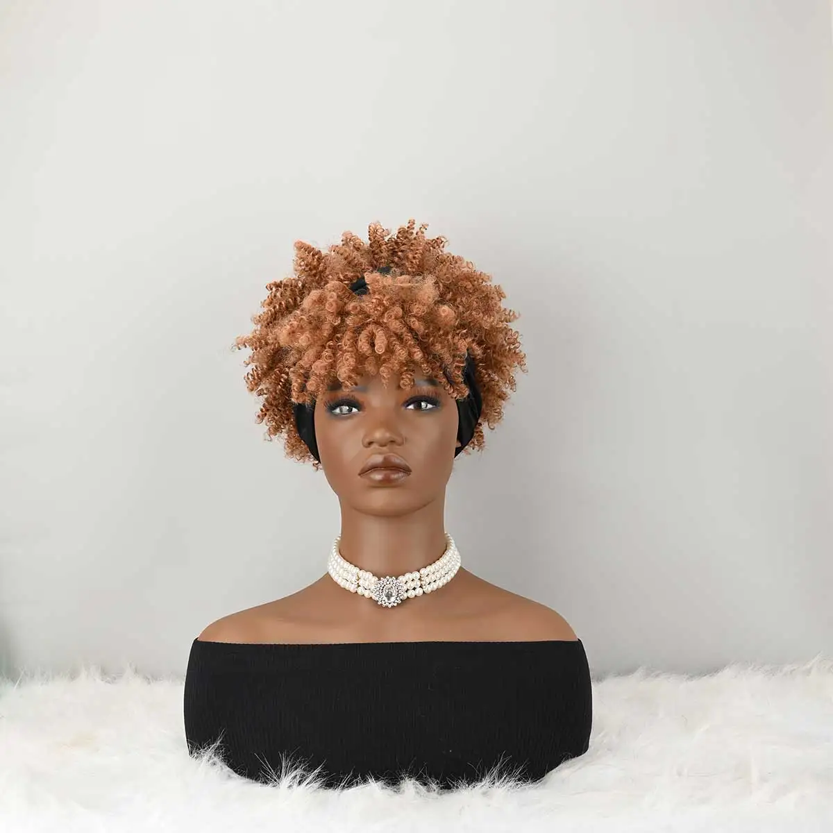 Headband Wig Curly Headband Wig With Bangs For Women Synthetic Afro Curly Hair Wig With Headband Attached Wigs
Headband Wig Curly Headband Wig With Bangs For Women Synthetic Afro Curly Hair Wig With Headband Attached Wigs