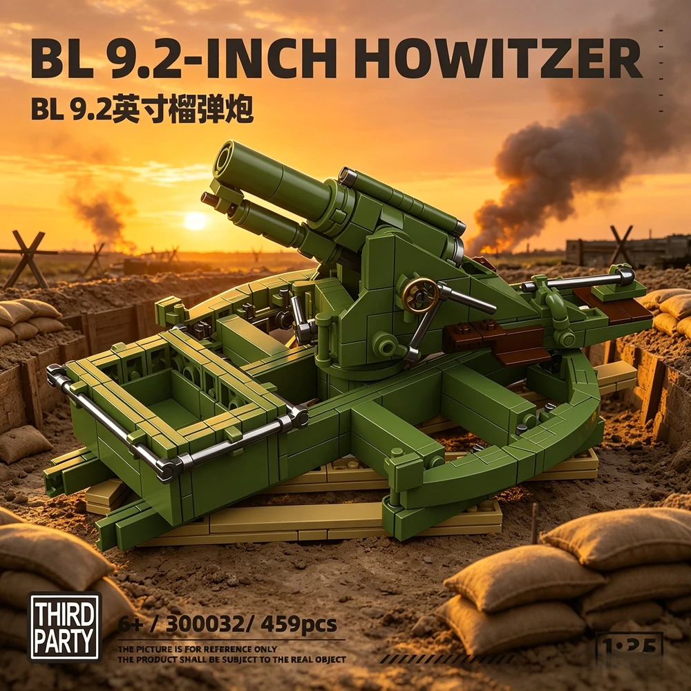 BL 9.2-inch Howitzer Ww1 WW2 Military Uk Army Soldiers World War 2 Main Battle Tank Building Blocks Modle Bricks Toys Gifts
BL 9.2-inch Howitzer Ww1 WW2 Military Uk Army Soldiers World War 2 Main Battle Tank Building Blocks Modle Bricks Toys Gifts