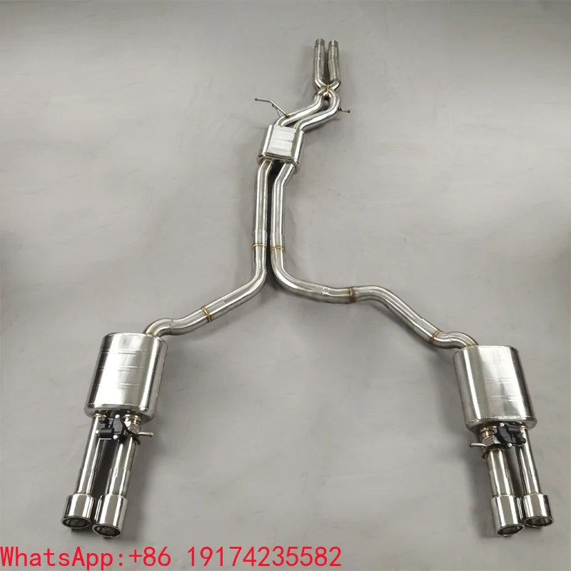 High Quality Automotive Exhaust System Muffler for Audi A6 3.0T 2.5 Change S6 Diffuser Catback Exhaust 
High Quality Automotive Exhaust System Muffler for Audi A6 3.0T 2.5 Change S6 Diffuser Catback Exhaust