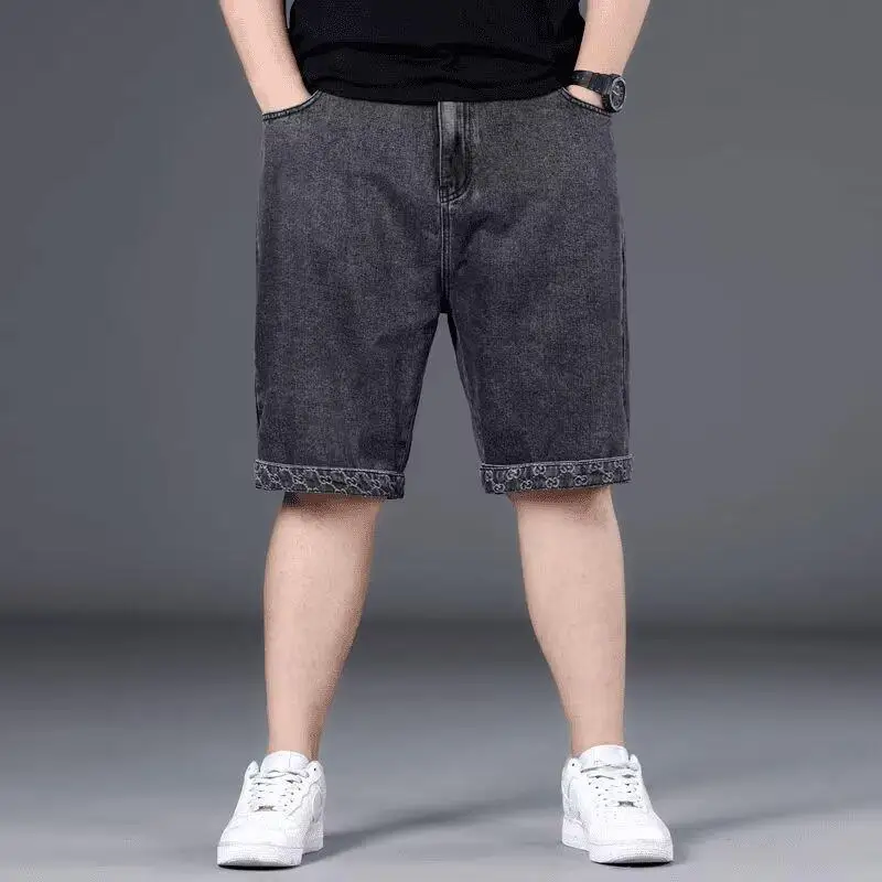 Elastic Loose Straight Leg Jeans Shorts Men Summer New plus Size 300 Pounds Wear Five Shorts Casual Cotton Polyester Blend
Elastic Loose Straight Leg Jeans Shorts Men Summer New plus Size 300 Pounds Wear Five Shorts Casual Cotton Polyester Blend