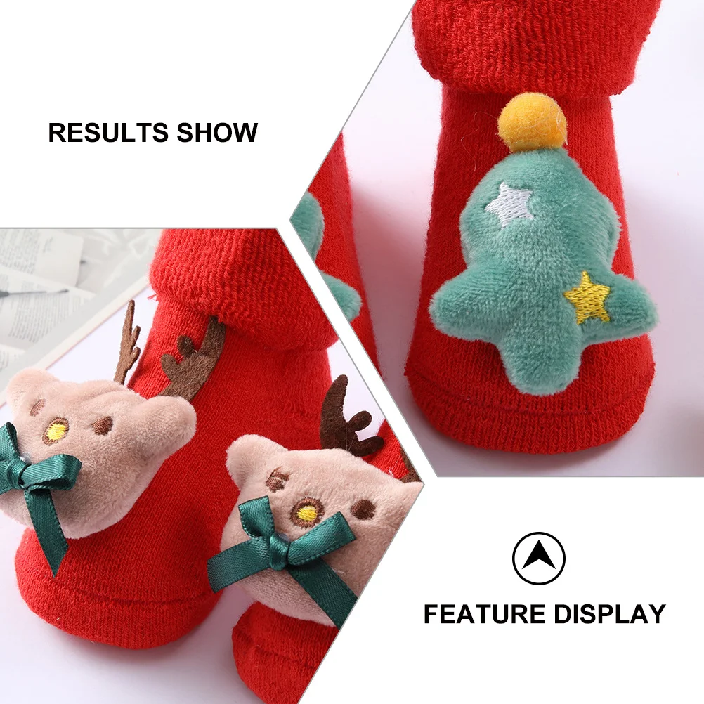2Pairs Christmas Winter Socks Baby Cotton Thick Warm Sock Newborn Non-Skid Cushioned Foot Socks Christmas Tree Pendant 
2Pairs Christmas Winter Socks Baby Cotton Thick Warm Sock Newborn Non-Skid Cushioned Foot Socks Christmas Tree Pendant