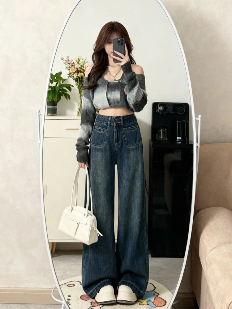 Широкие джинсы с подкладкой Fce, джинсы с высокой талией, прямой крой, женские осенне-зимние новые брюки больших размеров в американском стиле ретро
Широкие джинсы с подкладкой Fce, джинсы с высокой талией, прямой крой, женские осенне-зимние новые брюки больших размеров в американском стиле ретро