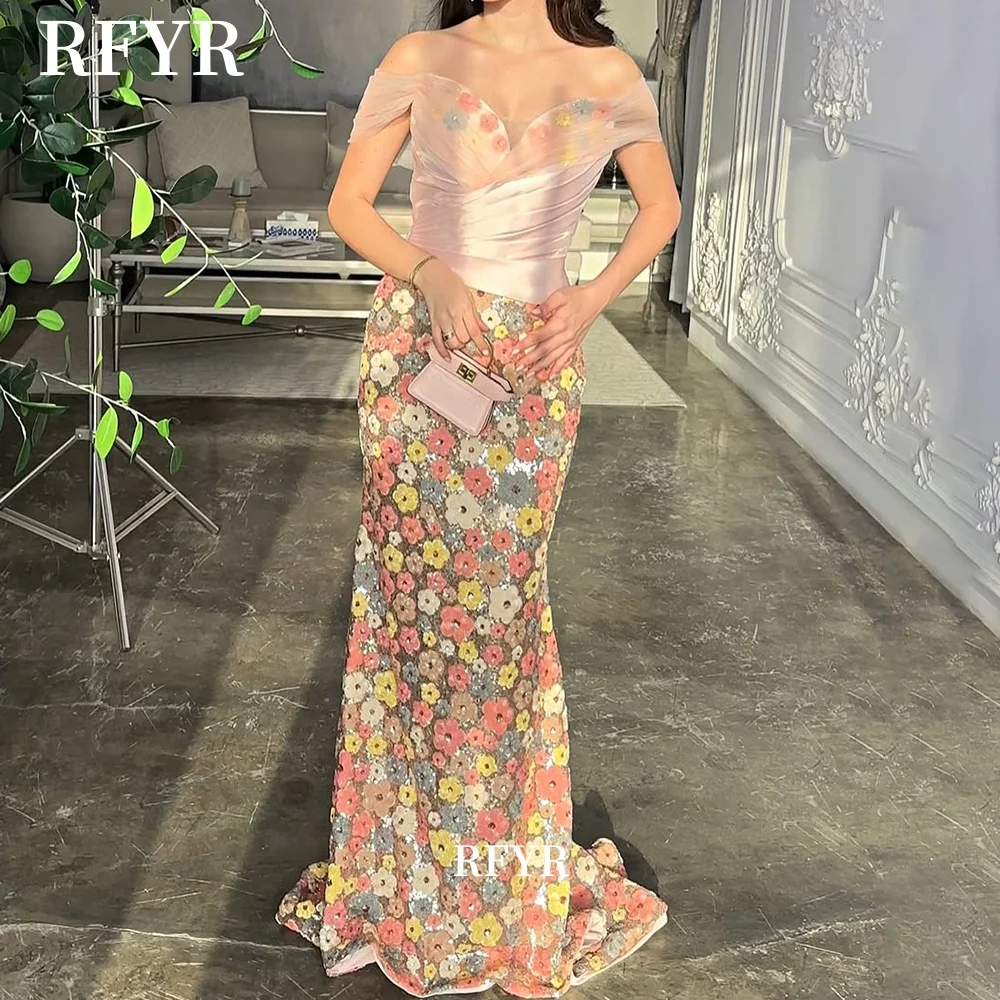 RFYR Floral Prom Dress Mermaid Party Dress 3D Flowers Evening Dress for Women Off Shoulder vestidos de fiesta Customized
RFYR Floral Prom Dress Mermaid Party Dress 3D Flowers Evening Dress for Women Off Shoulder vestidos de fiesta Customized