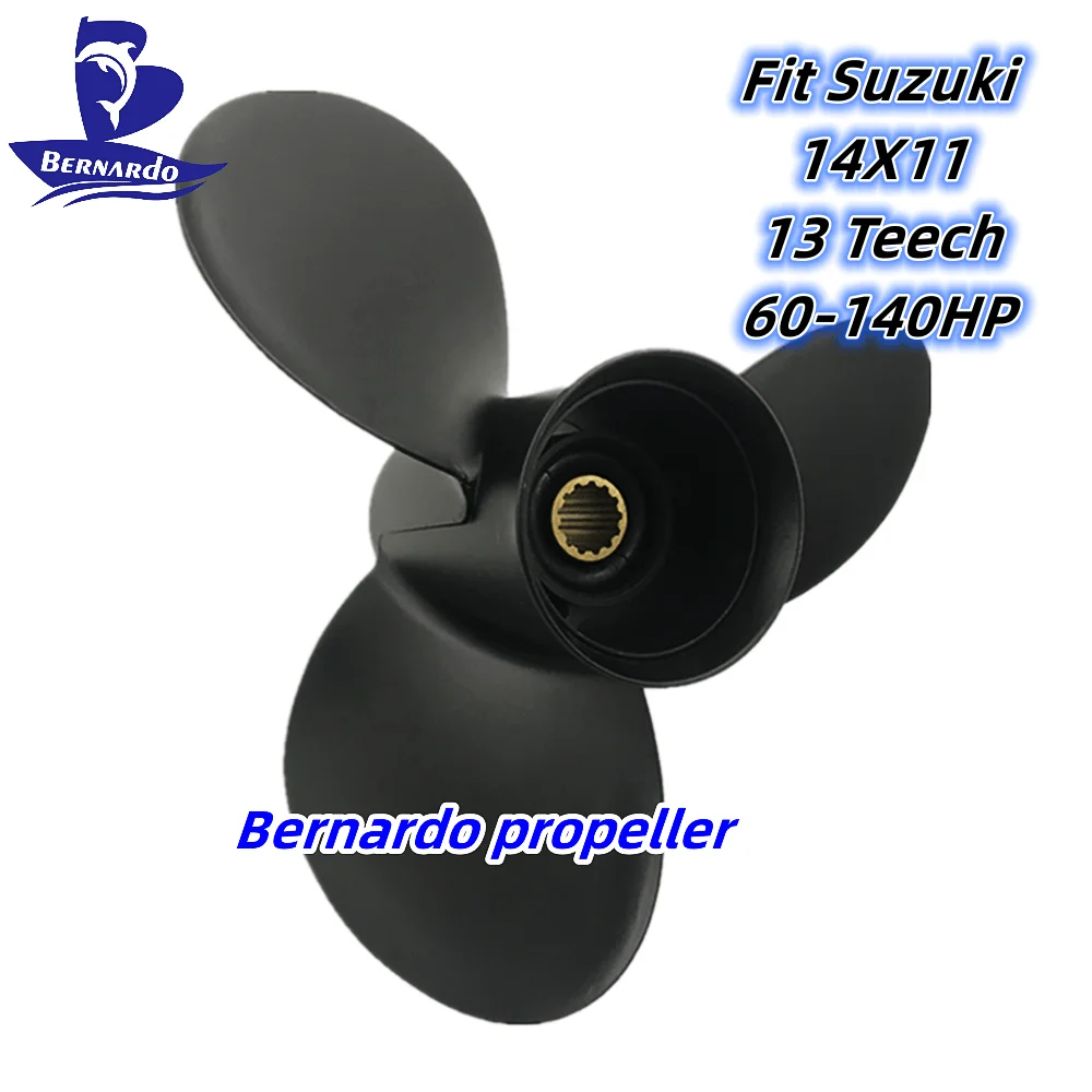 Bernardo Boat Propeller 14X11 Fit Suzuki Outboard Engines 60 70 75 85 90 100 115 140HP Motor Aluminum 3 Blades 13 Tooth Spline
Bernardo Boat Propeller 14X11 Fit Suzuki Outboard Engines 60 70 75 85 90 100 115 140HP Motor Aluminum 3 Blades 13 Tooth Spline