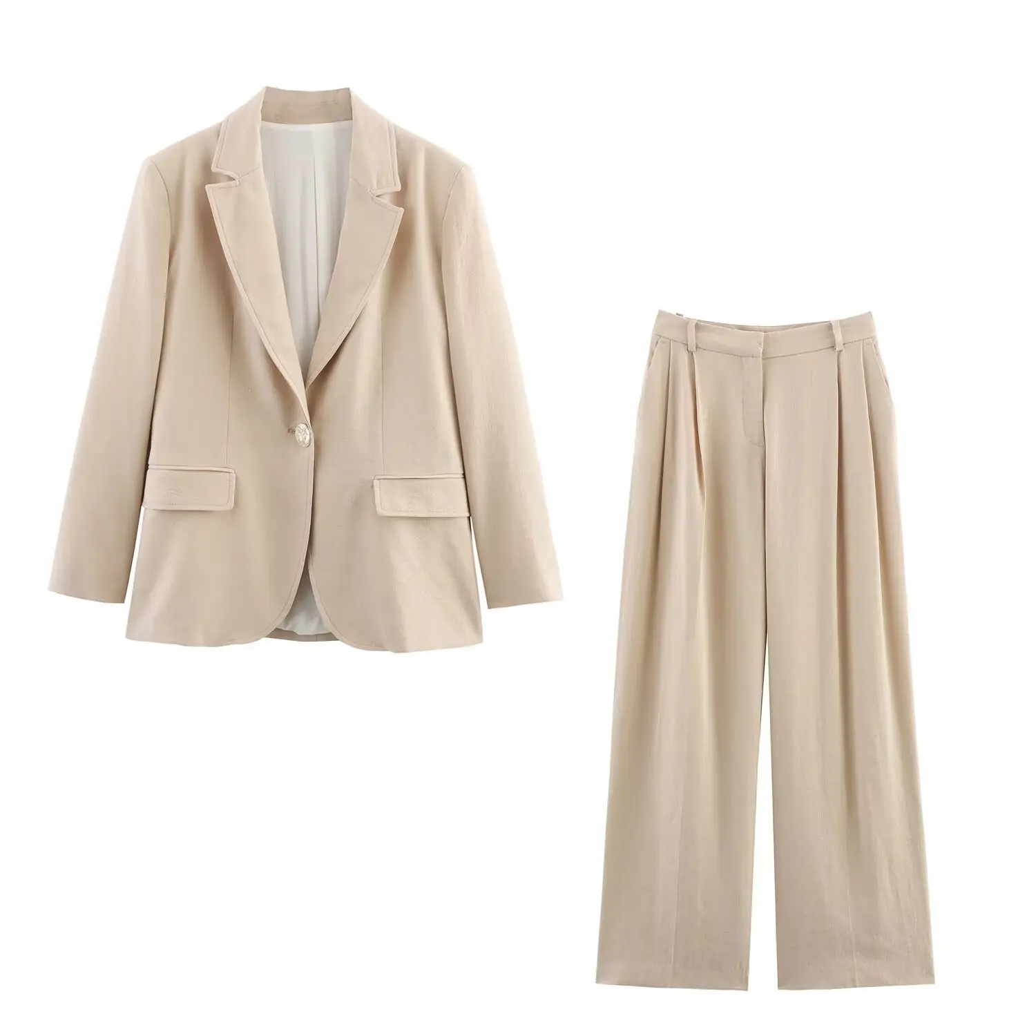 Single-button Linen Blend Suit Jacket Suit + Trousers 2-piece Sets 2025 Spring And Autumn Fashion Street Wear Lapel Outfits
Single-button Linen Blend Suit Jacket Suit + Trousers 2-piece Sets 2025 Spring And Autumn Fashion Street Wear Lapel Outfits