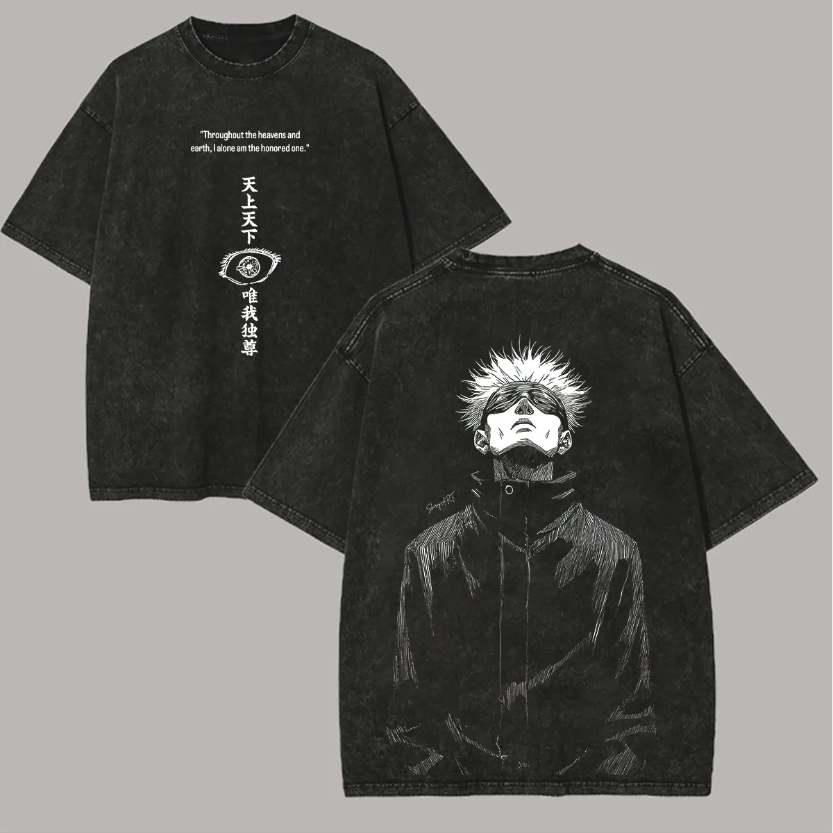 Gojo Honored One T Shirt Jujutsu Kaisen Men Vintage Acid Wash Throughout Heaven And Earth Anime Graphic Oversized Streetwear Tee
Gojo Honored One T Shirt Jujutsu Kaisen Men Vintage Acid Wash Throughout Heaven And Earth Anime Graphic Oversized Streetwear Tee