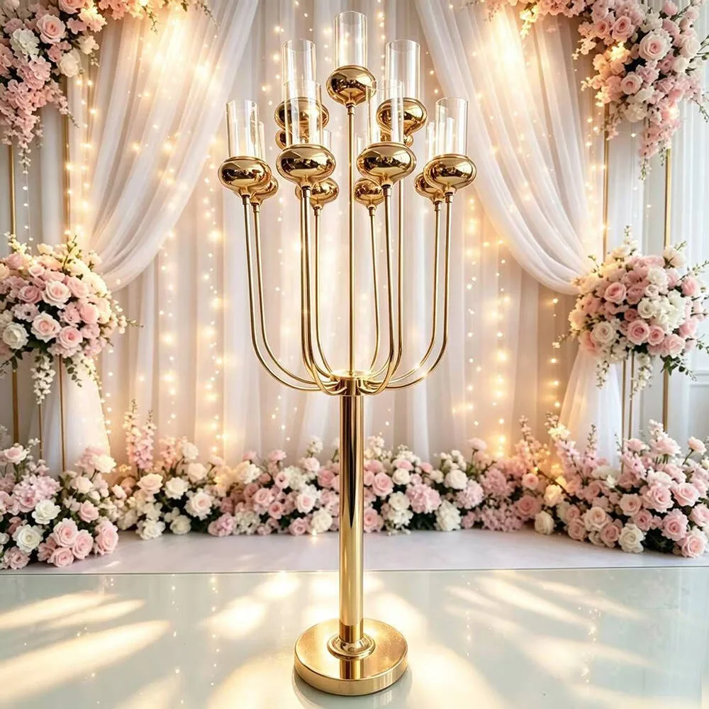 Metal Candlestic Wedding Flower Stand Glass Candle Holder Party Metal Road Lead
Metal Candlestic Wedding Flower Stand Glass Candle Holder Party Metal Road Lead