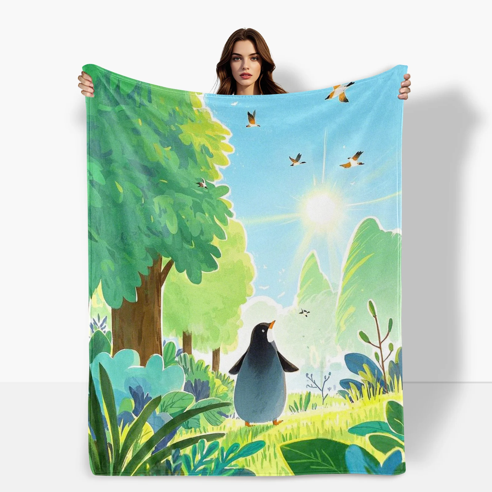 Enchanting Penguin Forest Meadow Blanket With Sunlit Design For Cozy And Relaxing Moments At Home
Enchanting Penguin Forest Meadow Blanket With Sunlit Design For Cozy And Relaxing Moments At Home