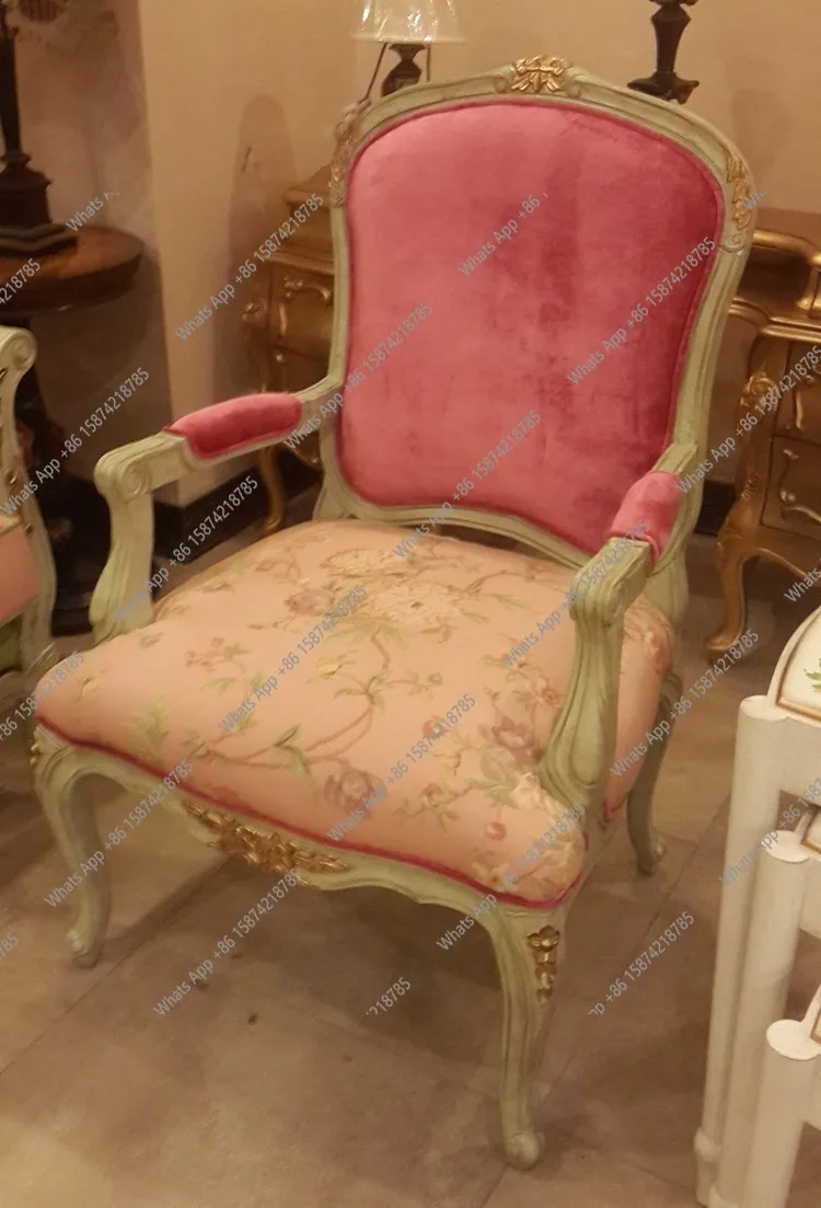 European French solid wood carving flower leisure single chair romantic pink beautiful imported fabric high value sofa
European French solid wood carving flower leisure single chair romantic pink beautiful imported fabric high value sofa