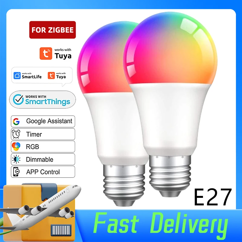 18/15/12/9 Вт Zigbee Tuya лампа светодиодная лампа RGB E27 Tuya Zigbee умная лампочка умный дом умная лампа для Alexa Google Home
18/15/12/9 Вт Zigbee Tuya лампа светодиодная лампа RGB E27 Tuya Zigbee умная лампочка умный дом умная лампа для Alexa Google Home