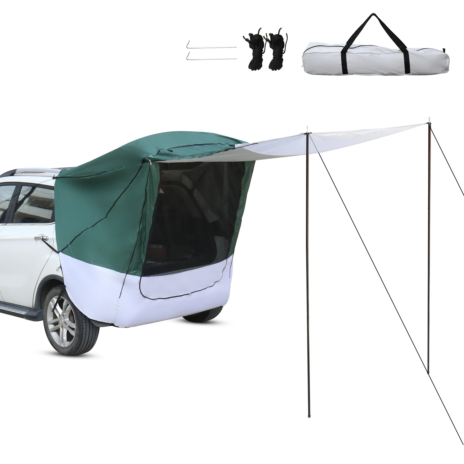 140*180*167cm Silver Tape Hardcore SUV Rear Tent Camping Tent Military Green Plus White Gray
140*180*167cm Silver Tape Hardcore SUV Rear Tent Camping Tent Military Green Plus White Gray