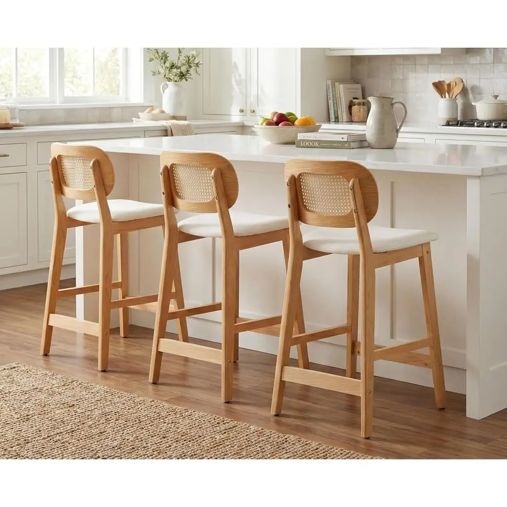 Rattan Counter Height Bar Stools Set o 3 ern armhouse Barstools with Cane Backs 26 Inch Wood Counter Stool Breakast Upholstered
Rattan Counter Height Bar Stools Set o 3 ern armhouse Barstools with Cane Backs 26 Inch Wood Counter Stool Breakast Upholstered