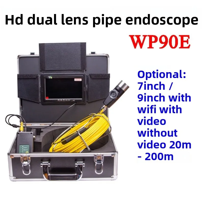WP90E infrared 9 inch night vision dual lens high definition sewage pipe camera endoscope WiFi industrial endoscope
WP90E infrared 9 inch night vision dual lens high definition sewage pipe camera endoscope WiFi industrial endoscope