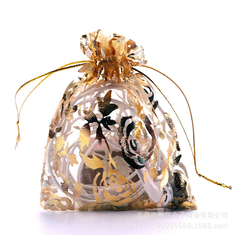 New 17X23 cm Multicolor Gold Rose Organza Bags Christmas Candy Gift Bags Pretty Printed Organza Rose Jewelry Pouches 100 pcs/lot
New 17X23 cm Multicolor Gold Rose Organza Bags Christmas Candy Gift Bags Pretty Printed Organza Rose Jewelry Pouches 100 pcs/lot