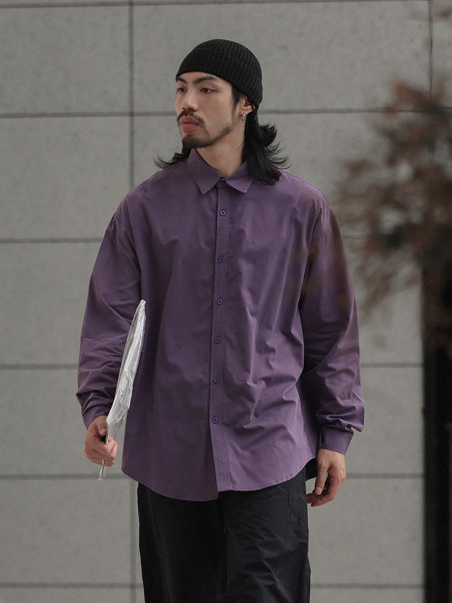Noears Spring Autumn Loose Fit Long Sve Basic Sle Collared Men's Pure Color irt Comfortable Breathable Youth Faion
Noears Spring Autumn Loose Fit Long Sve Basic Sle Collared Men's Pure Color irt Comfortable Breathable Youth Faion