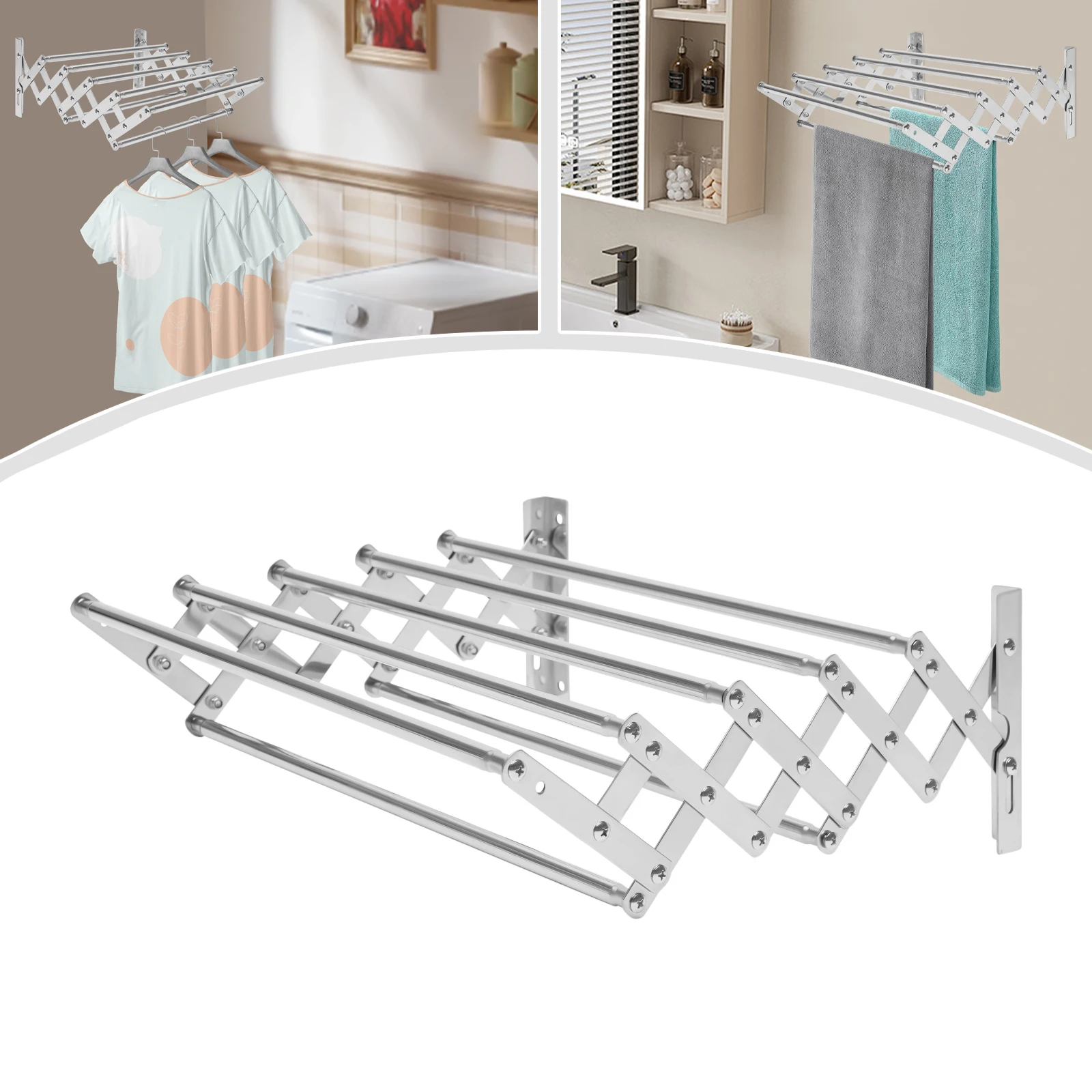 Складная сушилка 42-80 см, вешалка для одежды, удлиненные вешалки для белья с 7 стержнями, настенные выдвижные спальни, ванные комнаты
Складная сушилка 42-80 см, вешалка для одежды, удлиненные вешалки для белья с 7 стержнями, настенные выдвижные спальни, ванные комнаты