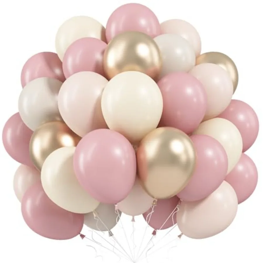 Dusty Pink Beige Balloons, 60 Pcs 12 Inch Sand Balloons, Metallic Gold Nude Cream Balloon for Girls Women Birthday Pastel Brida
Dusty Pink Beige Balloons, 60 Pcs 12 Inch Sand Balloons, Metallic Gold Nude Cream Balloon for Girls Women Birthday Pastel Brida