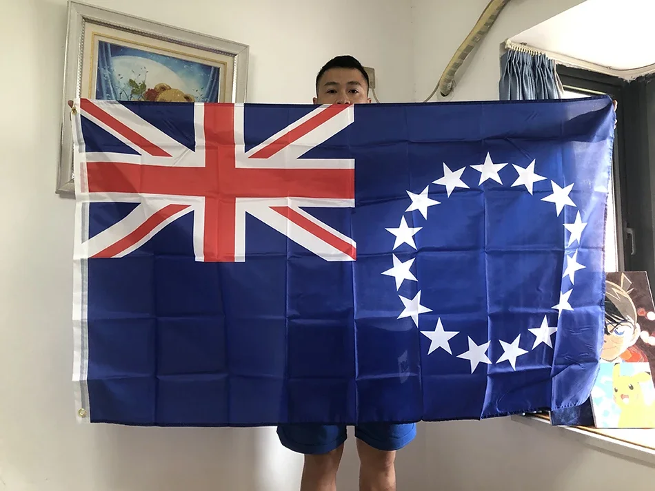 Cook Islands flag 90X150CM high quality polyester hanging Cook Islands national Flag banner for decoration
Cook Islands flag 90X150CM high quality polyester hanging Cook Islands national Flag banner for decoration