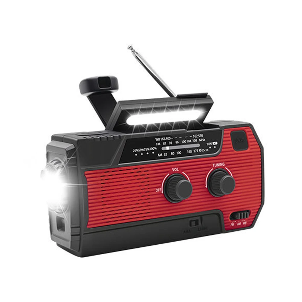 4000mAh Battery Hand Crank Radio FM AM NOAA Radio Hand-crank Power Generation LED Flashlight Solar Powered Flashlight Radio
4000mAh Battery Hand Crank Radio FM AM NOAA Radio Hand-crank Power Generation LED Flashlight Solar Powered Flashlight Radio
