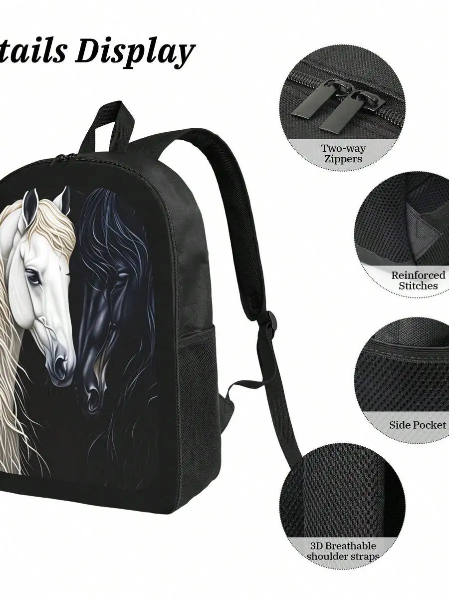 Horse Print Backpack For Adults Lightweight Daily Bag With Adjustable Straps And Zipper Closure
Horse Print Backpack For Adults Lightweight Daily Bag With Adjustable Straps And Zipper Closure