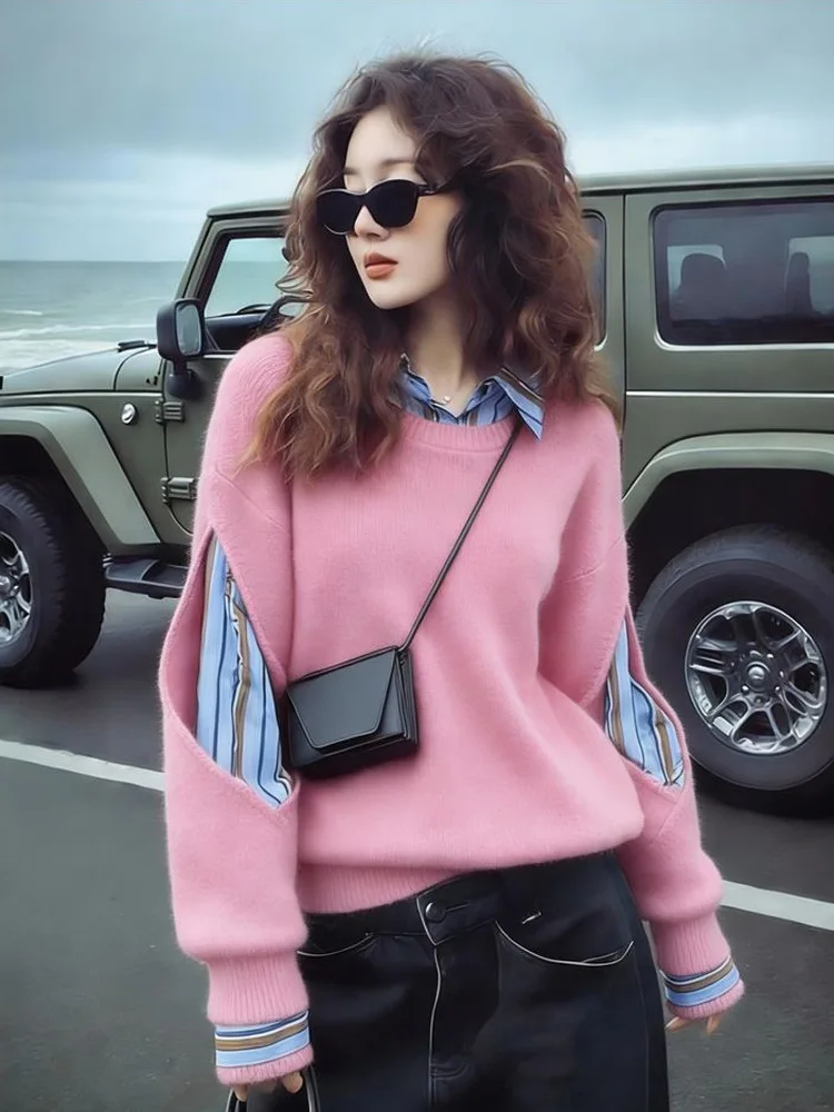 Уникальный розовый топ с длинным рукавом в корейском стиле, красивая нижняя рубашка для ношения под одеждой, весенняя мода, премиум-класс
Уникальный розовый топ с длинным рукавом в корейском стиле, красивая нижняя рубашка для ношения под одеждой, весенняя мода, премиум-класс