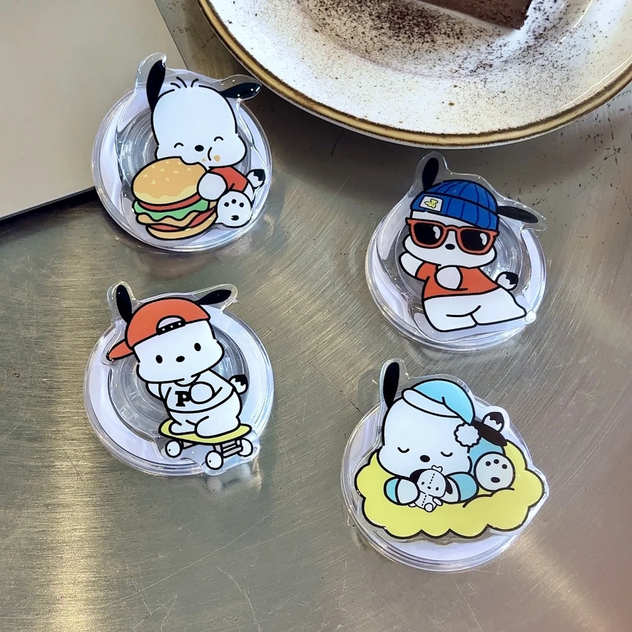 Trendy Skateboard Kawaii Cartoon Dog Magnetic Pop Socket For Pochacco For Magsafe Portable Acrylic Phone Gift Gadget For IPhone
Trendy Skateboard Kawaii Cartoon Dog Magnetic Pop Socket For Pochacco For Magsafe Portable Acrylic Phone Gift Gadget For IPhone