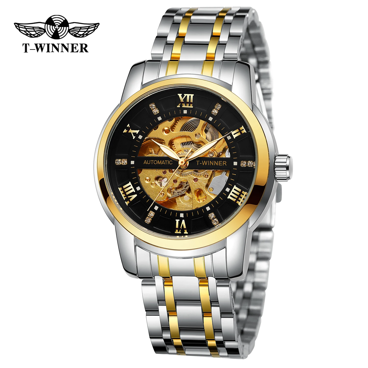 T-WINNER модные спортивные мужские часы скелетон автоматические механические светящиеся указатели из нержавеющей стали со стразами деловые наручные часы
T-WINNER модные спортивные мужские часы скелетон автоматические механические светящиеся указатели из нержавеющей стали со стразами деловые наручные часы