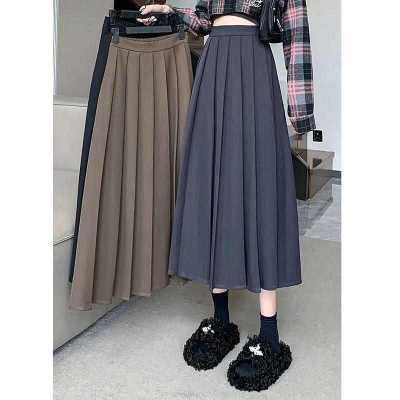 Temperament Autumn New Suit Skirts Women Solid Elastic High Waist Pleated Fashion Office Lady A-line Mid-length Pleated Skirt
Temperament Autumn New Suit Skirts Women Solid Elastic High Waist Pleated Fashion Office Lady A-line Mid-length Pleated Skirt