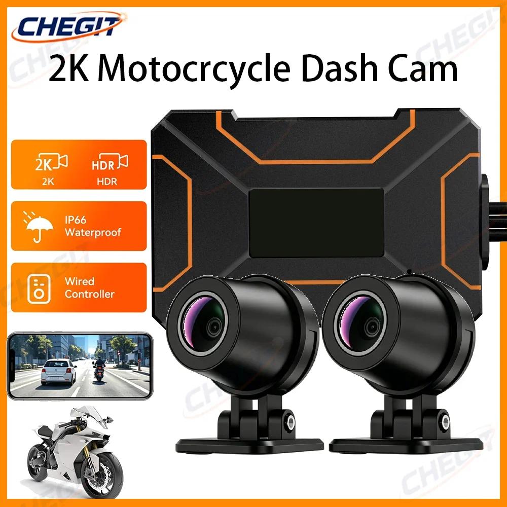 2K/1080P Motorcycle Dvr IP66 Waterproof Front and Rear Dual Recording Camera Moto Night Vision Suitable for Motorcycles
2K/1080P Motorcycle Dvr IP66 Waterproof Front and Rear Dual Recording Camera Moto Night Vision Suitable for Motorcycles