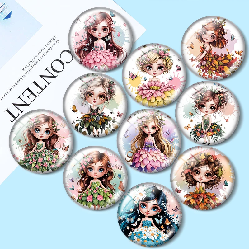 Vibrant Floral Woodland Girl 10pcs 12mm/18mm/20mm/25mm Round photo glass cabochon demo flat back Making findings for jewelry
Vibrant Floral Woodland Girl 10pcs 12mm/18mm/20mm/25mm Round photo glass cabochon demo flat back Making findings for jewelry