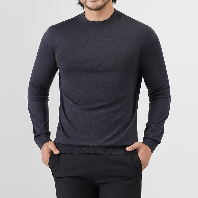 High quality men's pure wool semi-turtleneck worsted wool sweater spring thin anti-pilling soft skin-friendly knitted top
High quality men's pure wool semi-turtleneck worsted wool sweater spring thin anti-pilling soft skin-friendly knitted top