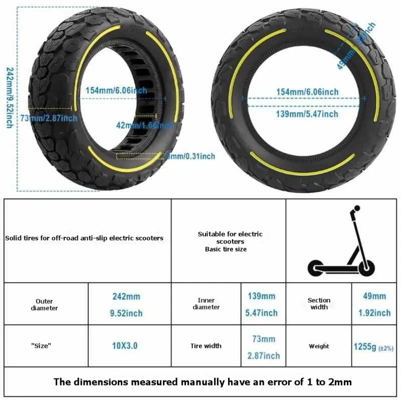 ABVL-For ZERO10X/Kugoo Electric Scooter 10X3.0 Solid Rubber Tire- Honeycomb No-Inflate Design
ABVL-For ZERO10X/Kugoo Electric Scooter 10X3.0 Solid Rubber Tire- Honeycomb No-Inflate Design
