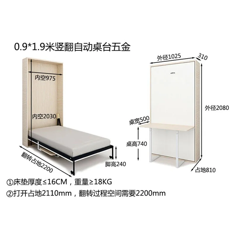 Bed Hardware Feet Automatic Manual Single Layer Table Desk Wall Bed Flap Murphy Bed Accessories
Bed Hardware Feet Automatic Manual Single Layer Table Desk Wall Bed Flap Murphy Bed Accessories
