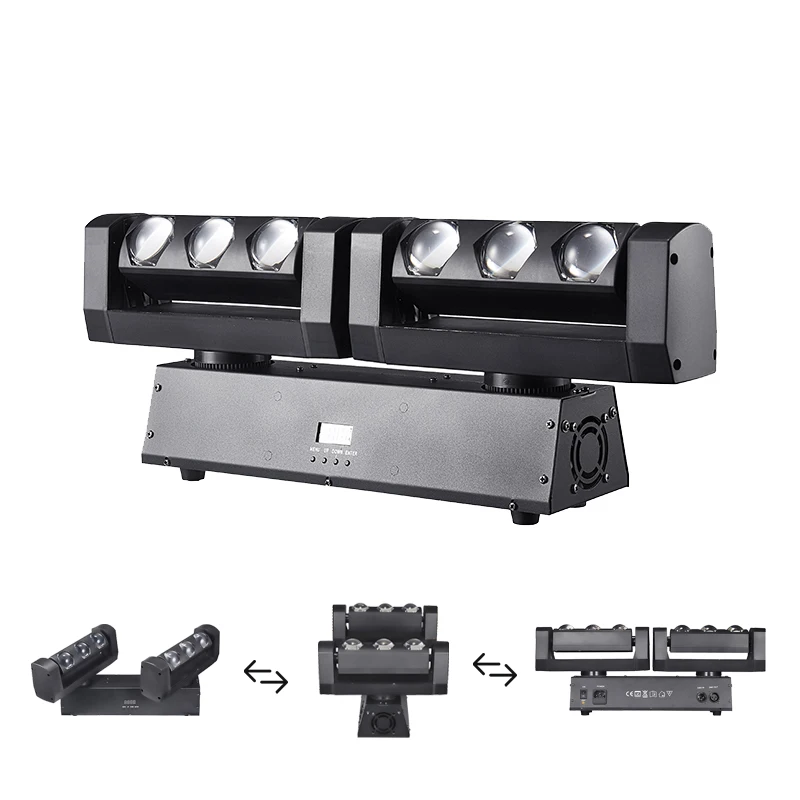 Sunart 6*20W LED Double Moving Heads Pixel Blade Stage Effect Lighting RGBW Colors For DJ Disco Night Clubs Bars DMX Fixture
Sunart 6*20W LED Double Moving Heads Pixel Blade Stage Effect Lighting RGBW Colors For DJ Disco Night Clubs Bars DMX Fixture