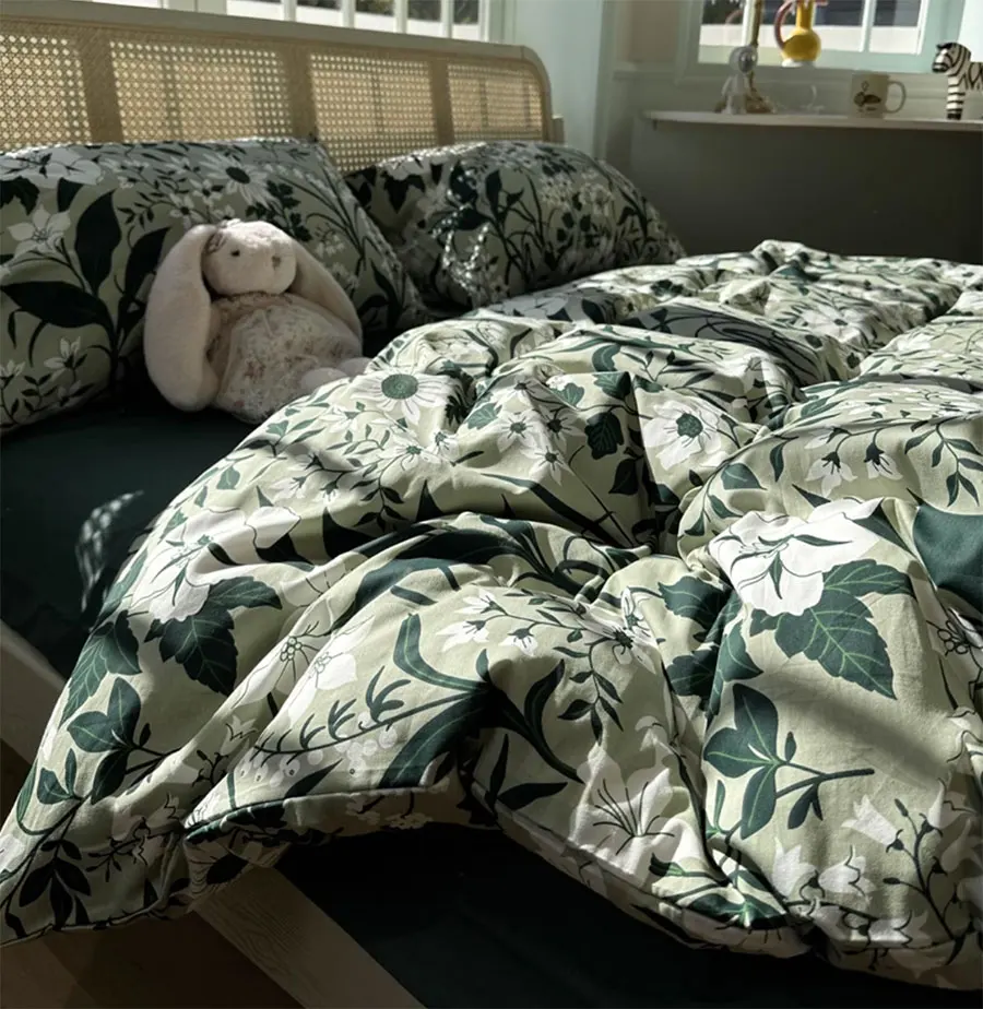 Fashion pastoral flower leaf bedding set,twin full queen king green floral cotton home textile bed sheet pillow case quilt cover
Fashion pastoral flower leaf bedding set,twin full queen king green floral cotton home textile bed sheet pillow case quilt cover